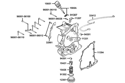Gauge Oil Level Assy — 1565A-KUDU-W10 — KYMCO exploded-view diagram