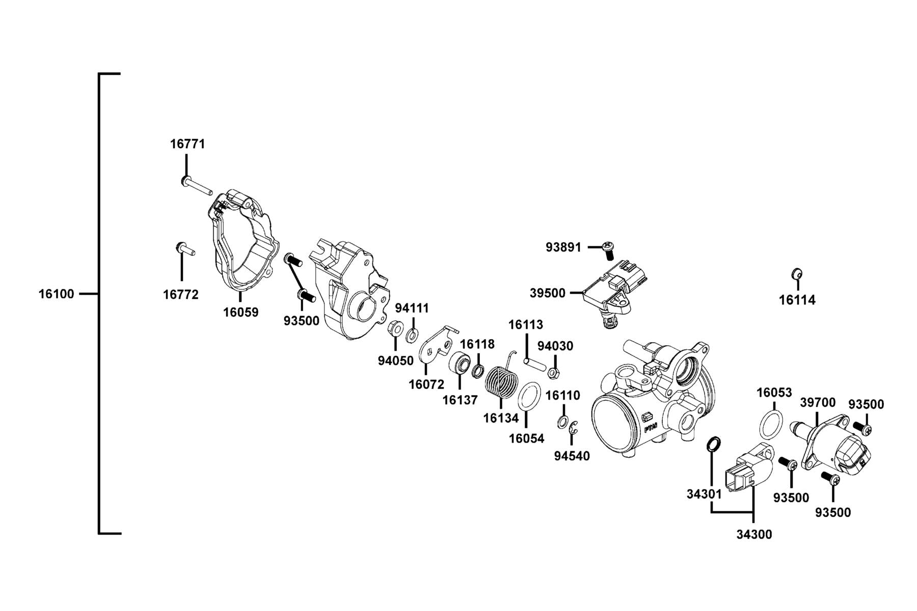 E Clip Shaft — 94540-50029 — KYMCO exploded-view diagram