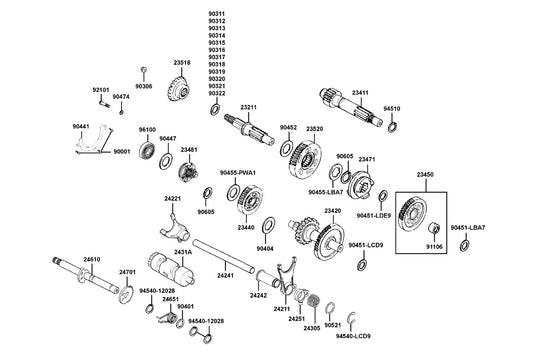 E Ring 15 Special — 94540-LCD9-E00 — KYMCO exploded-view diagram