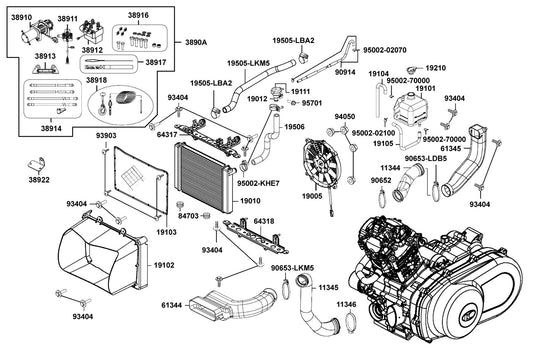 Tube Assy Water — 90914-LKM5-E00 — KYMCO exploded-view diagram