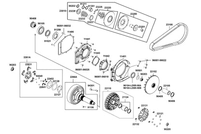 Oil Seal 56.5*80*7 — 91258-LDB5-900 — KYMCO exploded-view diagram