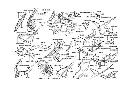 E Clip Collar Stopper — 94540-03029 — KYMCO exploded-view diagram