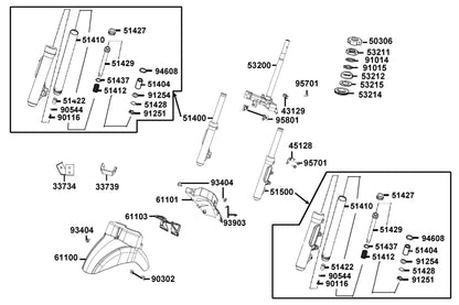 Dust Seal — 91254-LEJ2-E10 — KYMCO exploded-view diagram