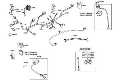 KYMCO Wire Harness exploded-view diagram, MXU 150
