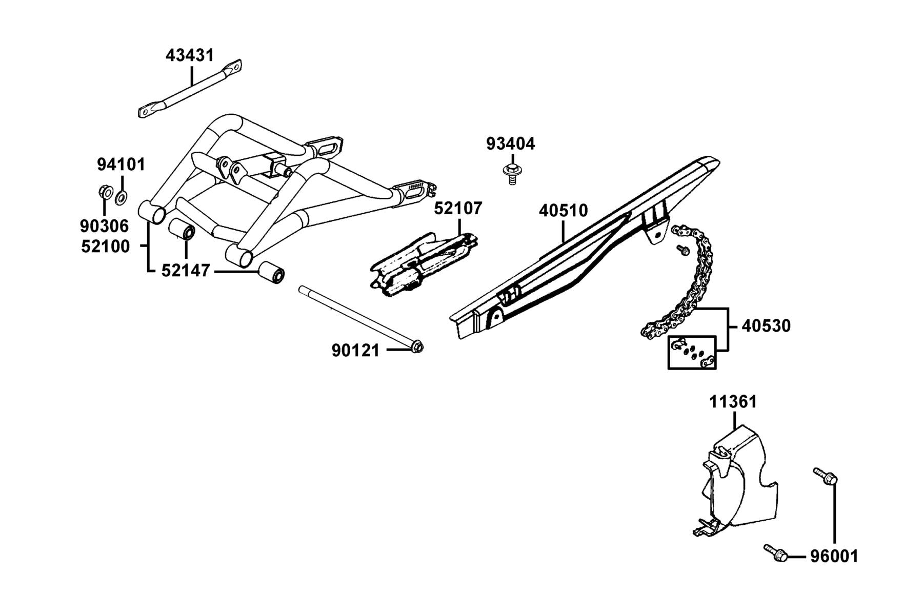 Nut U Flange 12MM — 90306-LKL5-E30 — KYMCO exploded-view diagram