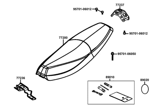 Stay Rr Seat — 77237-LKL5-E30 — KYMCO exploded-view diagram