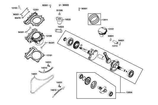 Clip Piston Pin 22MM — 94601-22000 — KYMCO exploded-view diagram