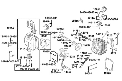 Gasket Cylinder Head Cover — 12391-GFY6-C00 — KYMCO exploded-view diagram