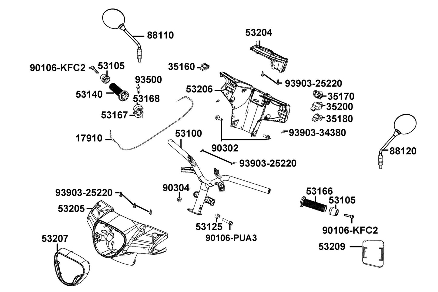 0 — 53209-ACC1-E10-N1P — KYMCO exploded-view diagram