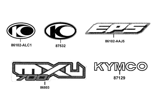 Mark Up Cowl Bridge — 87129-KFW6-960-T01 — KYMCO exploded-view diagram