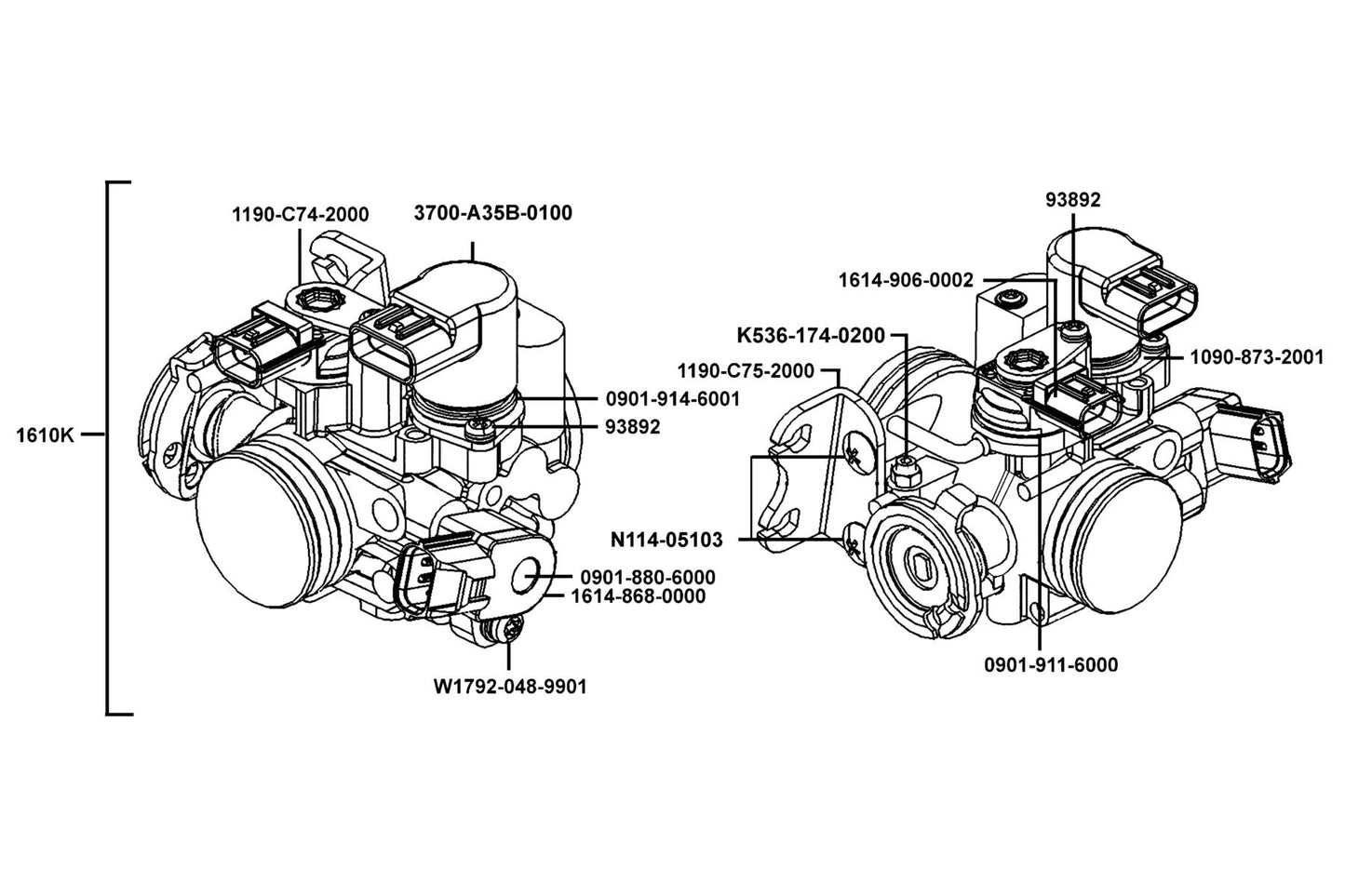 Screw Torx M5*0.8/TPS — W1792-048-9901 — KYMCO exploded-view diagram