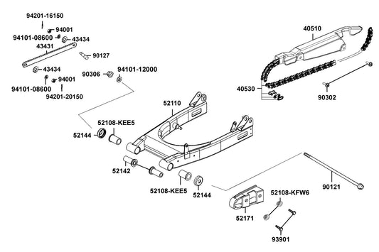 Nut U Flange 12MM(C) — 90306-GLW0-90A — KYMCO exploded-view diagram