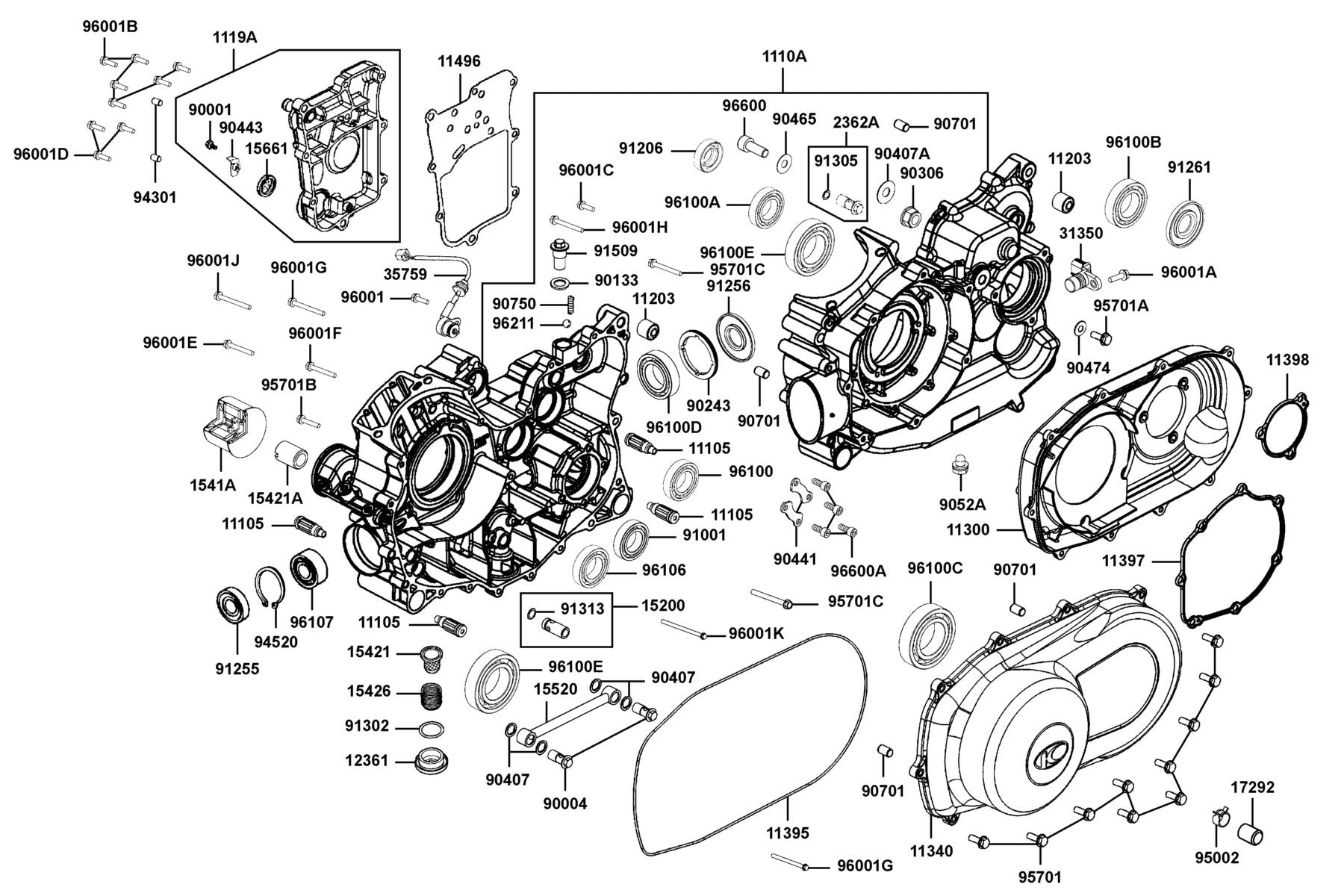 Under Rubber Bush Rear Cushion — 11203-LKM5-E00 — KYMCO exploded-view diagram