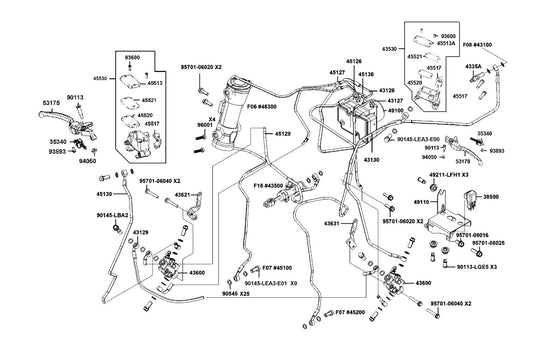 Oil Bolt 10*22 — 90145-LEA3-E01 — KYMCO exploded-view diagram