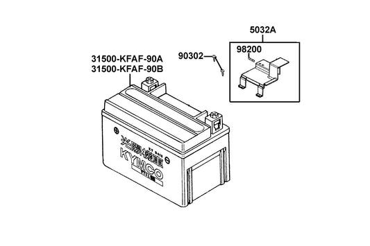 Fuse 20A — 98200-12000 — KYMCO exploded-view diagram