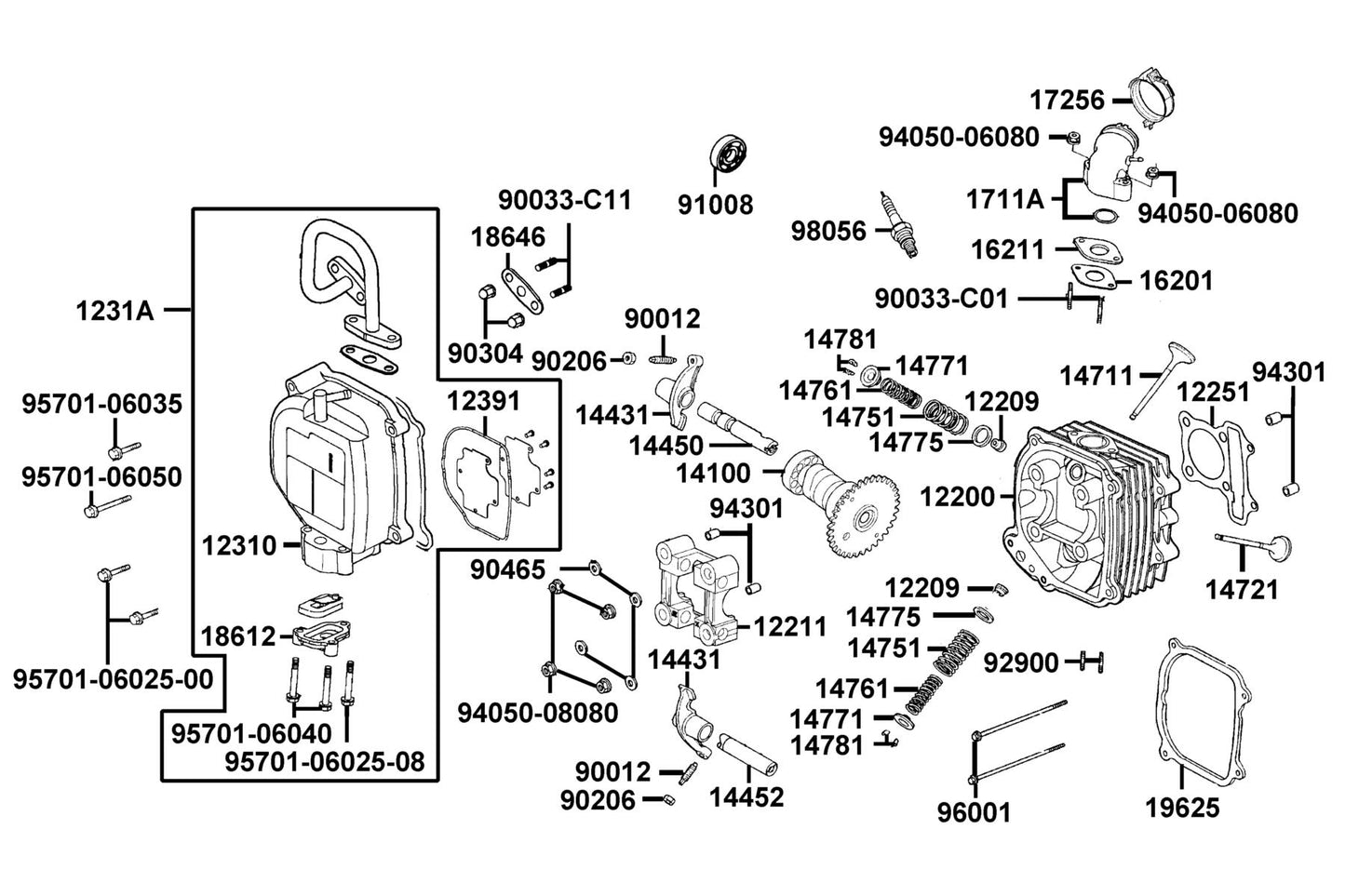 Gasket Cylinder Head Cover — 12391-GFY6-C00 — KYMCO exploded-view diagram