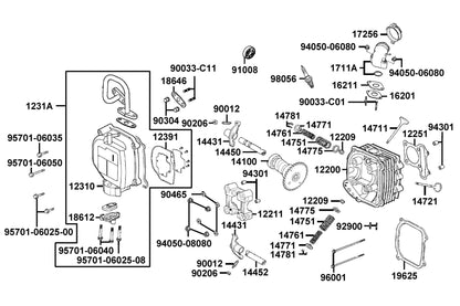Gasket Cylinder Head Cover — 12391-GFY6-C00 — KYMCO exploded-view diagram