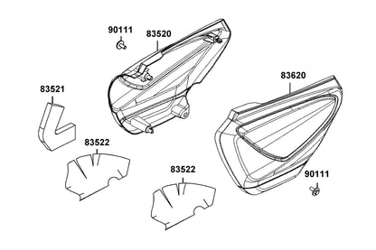 KYMCO Body Cover exploded-view diagram, SPADE 150